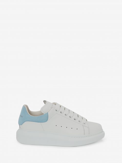 McQueen White and Pastel Blue Sneakers