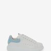 McQueen White and Pastel Blue Sneakers