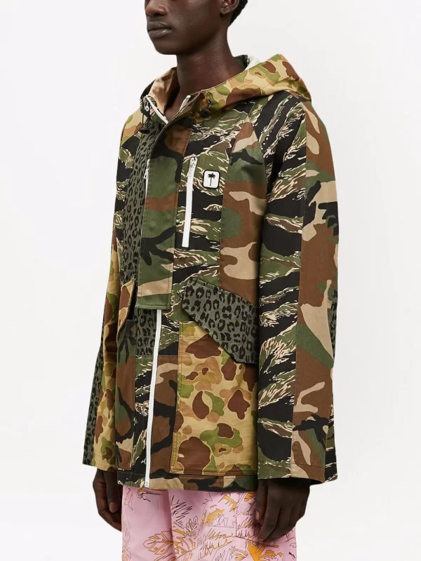 Giacca Parka Palm Angels con Stampa Mix Militare - Palm Angels