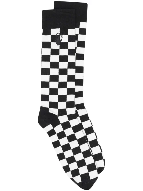 Off-White Checkered Socks