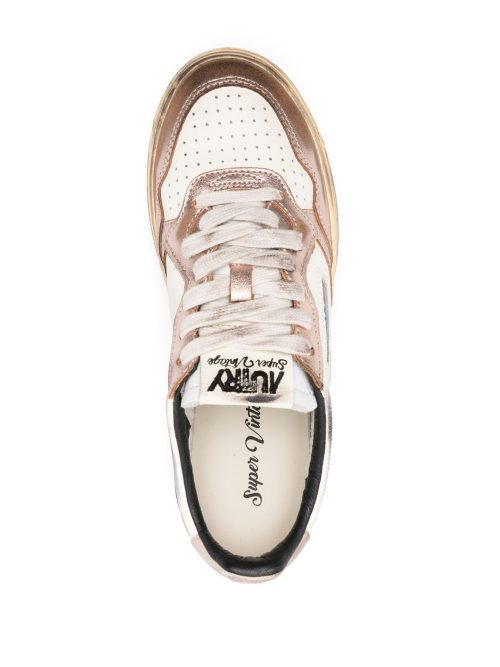 Autry Medalist Low Super Vintage White Powder Pink Silver – Autry
