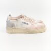 Autry Medalist Low Super Vintage White Powder Pink Silver