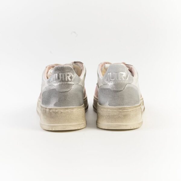 Autry Medalist Low Super Vintage White Powder Pink Silver – Autry