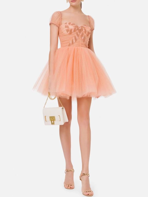 Elisabetta Franchi Abito Corto Rosa - Elisabetta Franchi