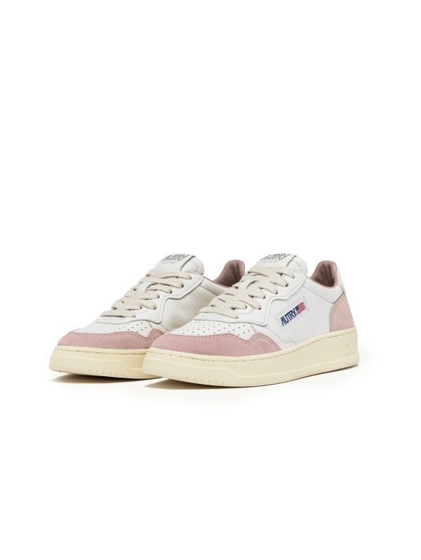 Autry Medalist Low Rosa In Pelle e Suede - Autry