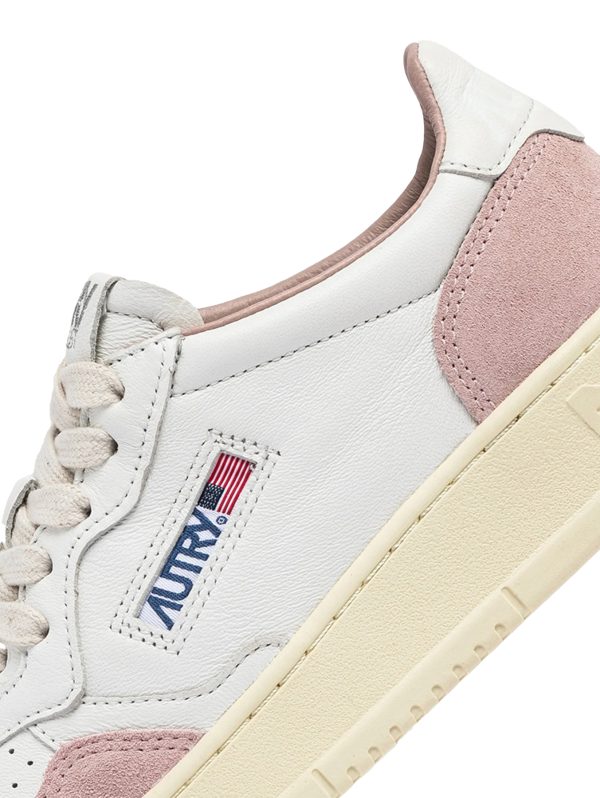 Autry Medalist Low Rosa In Pelle e Suede - Autry