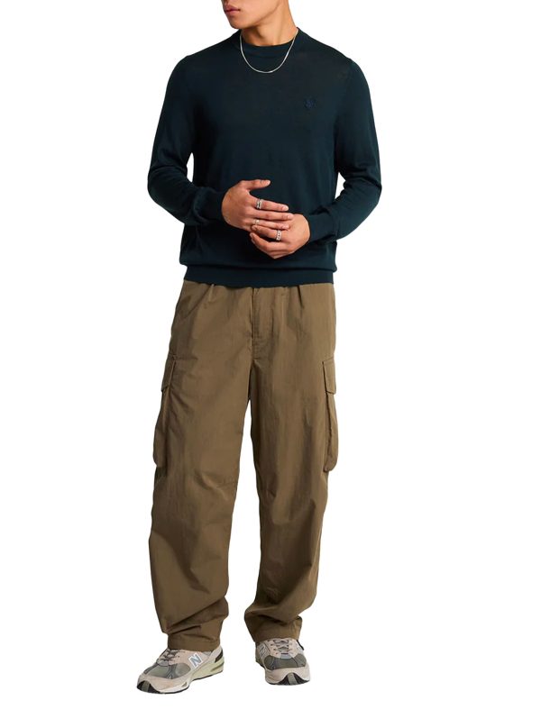 Merino Wool Crew Neck Jumper Dark Navy - Lyle & Scott