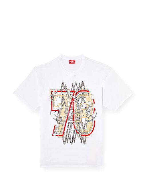 T-shirt Diesel T-Boxt-T8 Bianca